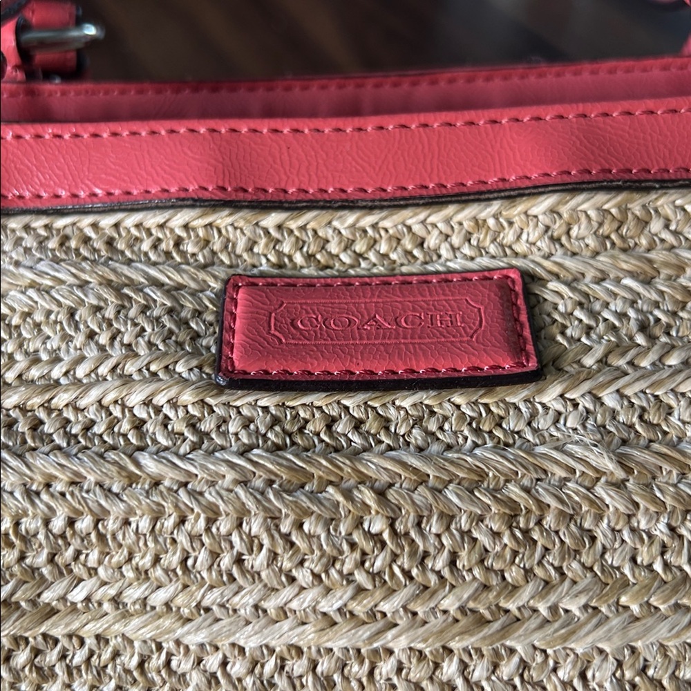 Coach Straw Purse - Picture 4 of 8